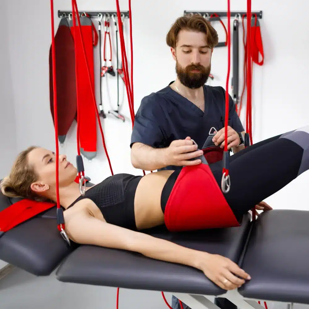 los-angeles-physical-therapist-guiding-a-patient-through-redcord-neurac-exercises-for-better-posture